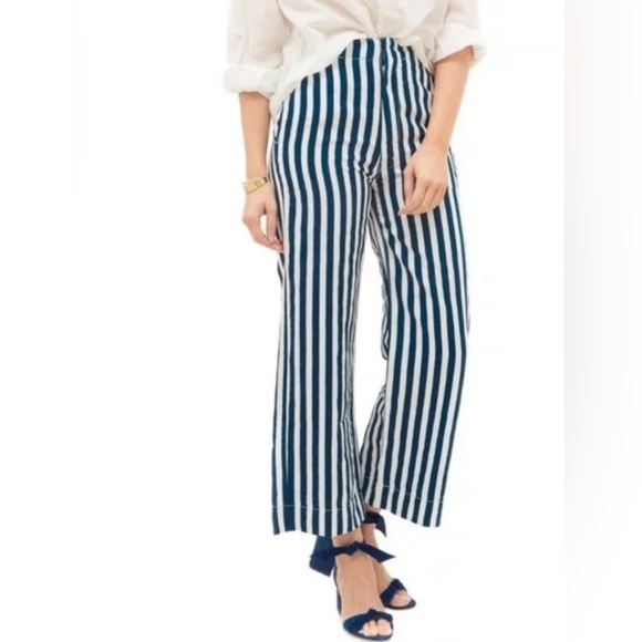 MOTHER Pants - MOTHER • The cinch greaser pants in sea daze 25 blue white striped wide leg